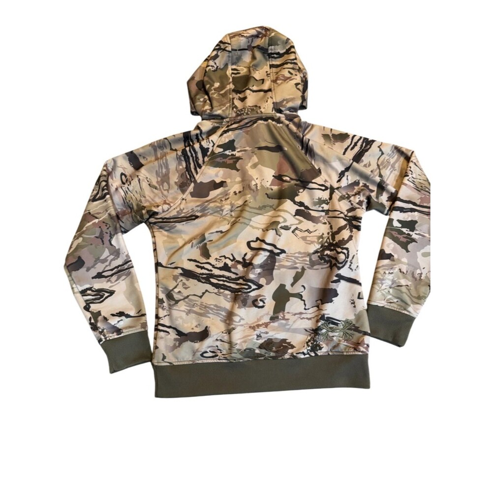 Under Armour Women's Camo Full-Zip Hoodie Jacket | Barren Camo/Tan Size Small - Picture 7 of 11